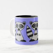 漫画のアライグマのコーヒー・マグ ツートーンマグカップ (正面左)