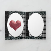 漫画のアライグマのバレンタインデーのグリーティングカード シーズンカード (内部)