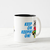 漫画のアライグマ ツートーンマグカップ (正面右)