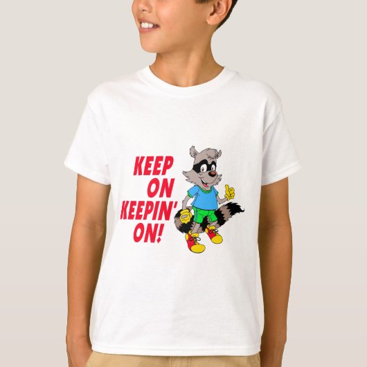 漫画のアライグマ Tシャツ (正面)