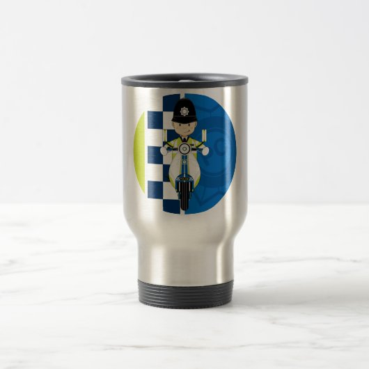 漫画のイギリスのかわいい警官 トラベルマグ (中央)