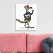 漫画のイグアノドンの店員。 キャンバスプリント (インサイチュ (リビング))