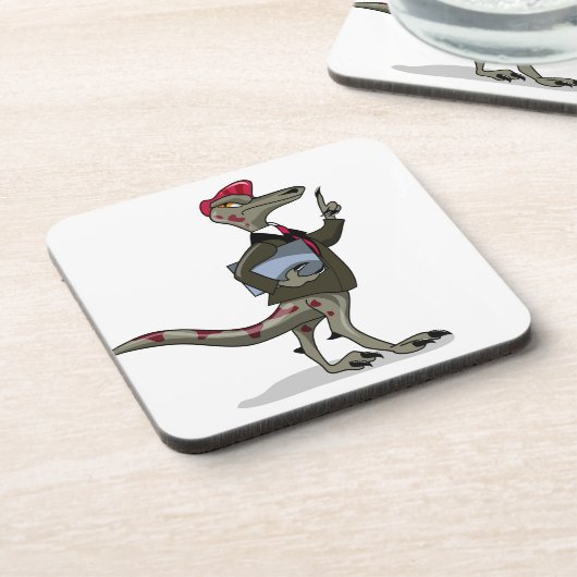 漫画のイグアノドンの店員。 コースター (左側)