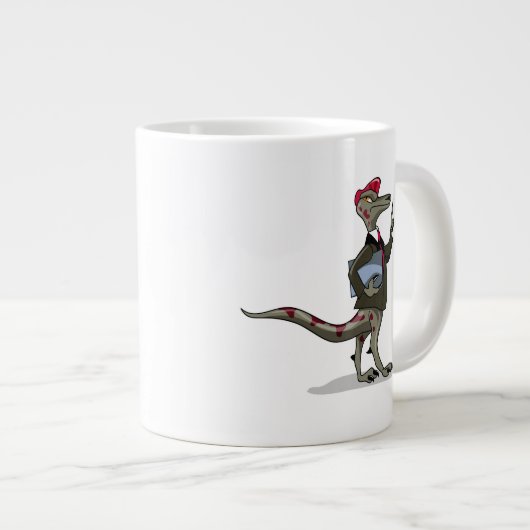 漫画のイグアノドンの店員。 ジャンボコーヒーマグカップ (正面右)