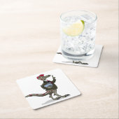 漫画のイグアノドンの店員。 スクエアペーパーコースター (インサイチュ)