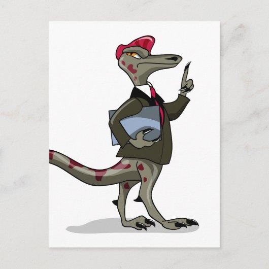 漫画のイグアノドンの店員。 ポストカード (正面)