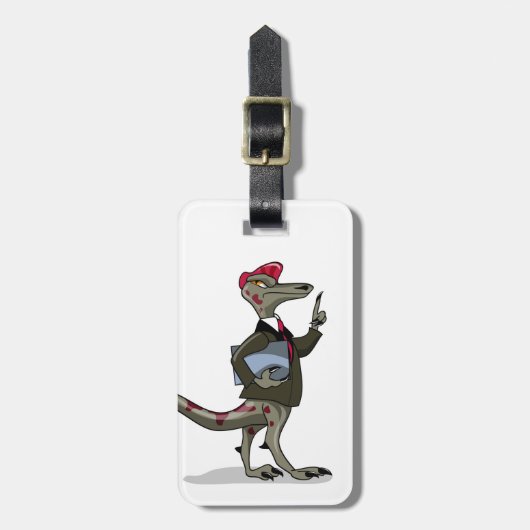 漫画のイグアノドンの店員。 ラゲッジタグ (正面縦)