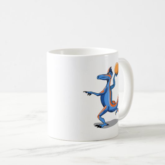 漫画のイグアノドン遊のバスケットボール。 コーヒーマグカップ (正面右)