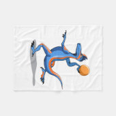 漫画のイグアノドン遊のバスケットボール。 フリースブランケット (正面(横))