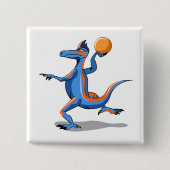 漫画のイグアノドン遊のバスケットボール。 缶バッジ (正面)