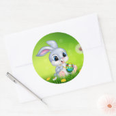 漫画のイースターウサギ ラウンドシール (封筒)