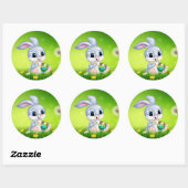 漫画のイースターウサギ ラウンドシール (シート)