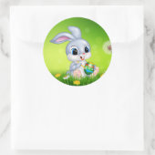 漫画のイースターウサギ ラウンドシール (バッグ)