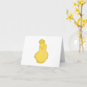 漫画のイースターチキン空白の カード (黄色い花)