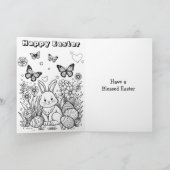漫画のイースターバニー内側カラーリングページ カード (内部)