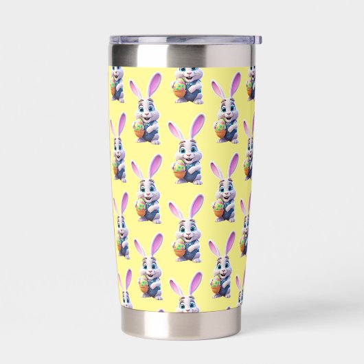 漫画のイースターバニー 保温保冷タンブラー (左面)