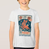 漫画のウサギ トライブレンドＴシャツ (正面)