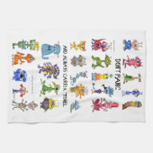 漫画のエイリアンと台所タオルはパニックに陥りません キッチンタオル (横)