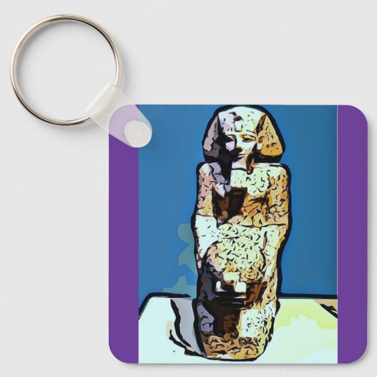 漫画のエジプトの像 キーホルダー (正面)