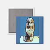漫画のエジプトの像 マグネット (正面/裏面)
