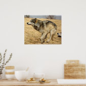 漫画のオオカミのショット ポスター (キッチン)