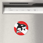 漫画のオルカダイブ国旗 マグネット (インサイチュ (食洗機))