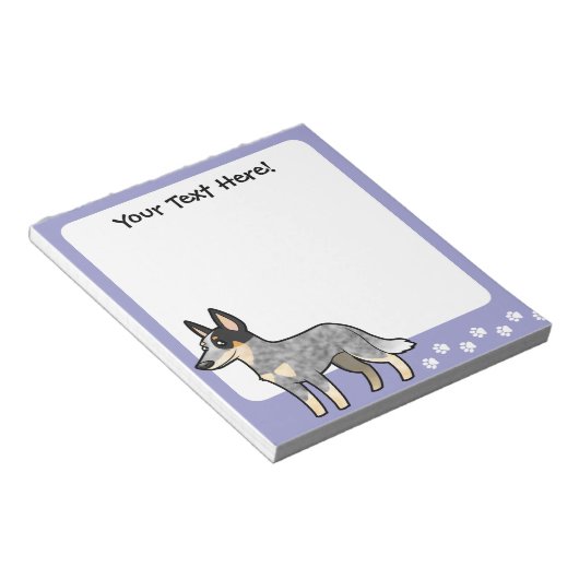 漫画のオーストラリアの牛の犬/ケルピー ノートパッド (アングル)