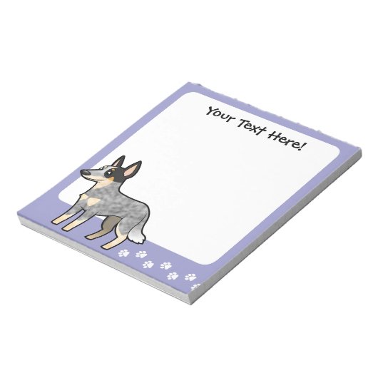 漫画のオーストラリアの牛の犬/ケルピー ノートパッド (回転)