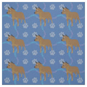 漫画のオーストラリアの牛の犬（赤） ファブリック (見本)