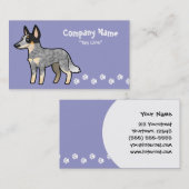 漫画のオーストラリアの牛犬/ケルピー 名刺 (正面/裏面)