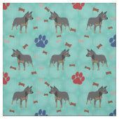 漫画のオーストラリアの牛犬 ファブリック (見本)