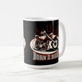 漫画のオートバイ コーヒーマグカップ (正面右)