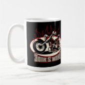 漫画のオートバイ コーヒーマグカップ (左)