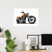 漫画のオートバイ ポスター (ホームオフィス)