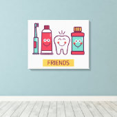 漫画のオーラルフ気にァンズ キャンバスプリント (インサイチュ (ウッドフロア))