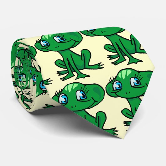 漫画のカエルのタイ ネクタイ (ロール)