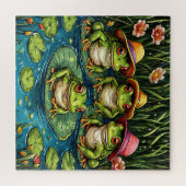 漫画のカエル ジグソーパズル (横)