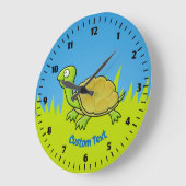 漫画のカメ ラージ壁時計 (傾斜)