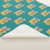 漫画のカラフルイースター卵のパック シェルパブランケット (3/4)