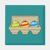 漫画のカラフルイースター卵のパック マグネット (正面)