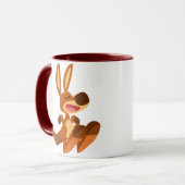 漫画のカンガルーのJoeyのかわいいマグ マグカップ (正面左)