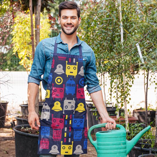 漫画のキッズロボット エプロン