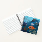 漫画のキッド潜水艦の海底の世界 ノートブック (内部)