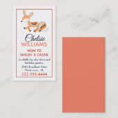 漫画のキツネのスタイリッシュなお母さんカード コーリングカード (正面/裏面)