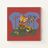 漫画のキツネの子供の手書き練習ノートブック ノートブック (裏面)