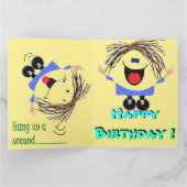 漫画のキャラクターの誕生日 カード (内部)