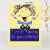 漫画のキャラクターの誕生日 カード (黄色い花)