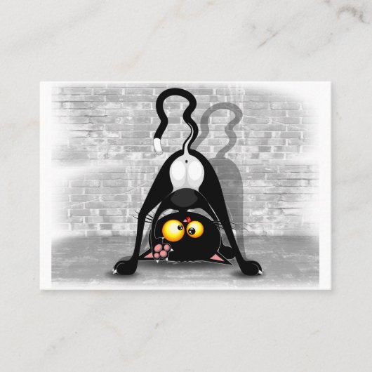 漫画のキャラクターを逆おもしろいにした猫 名刺 (正面)