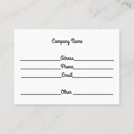 漫画のキャラクターを逆おもしろいにした猫 名刺 (裏面)