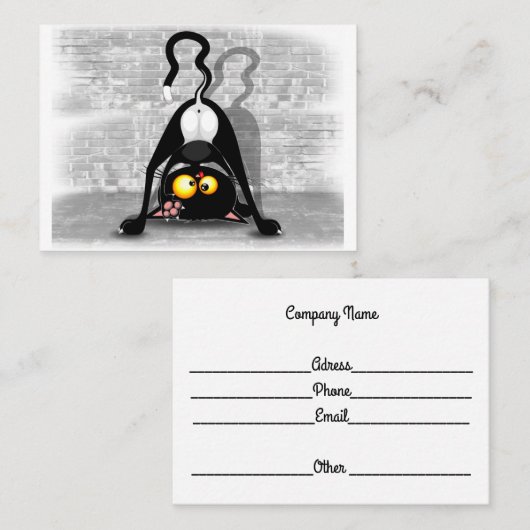 漫画のキャラクターを逆おもしろいにした猫 名刺 (正面/裏面)